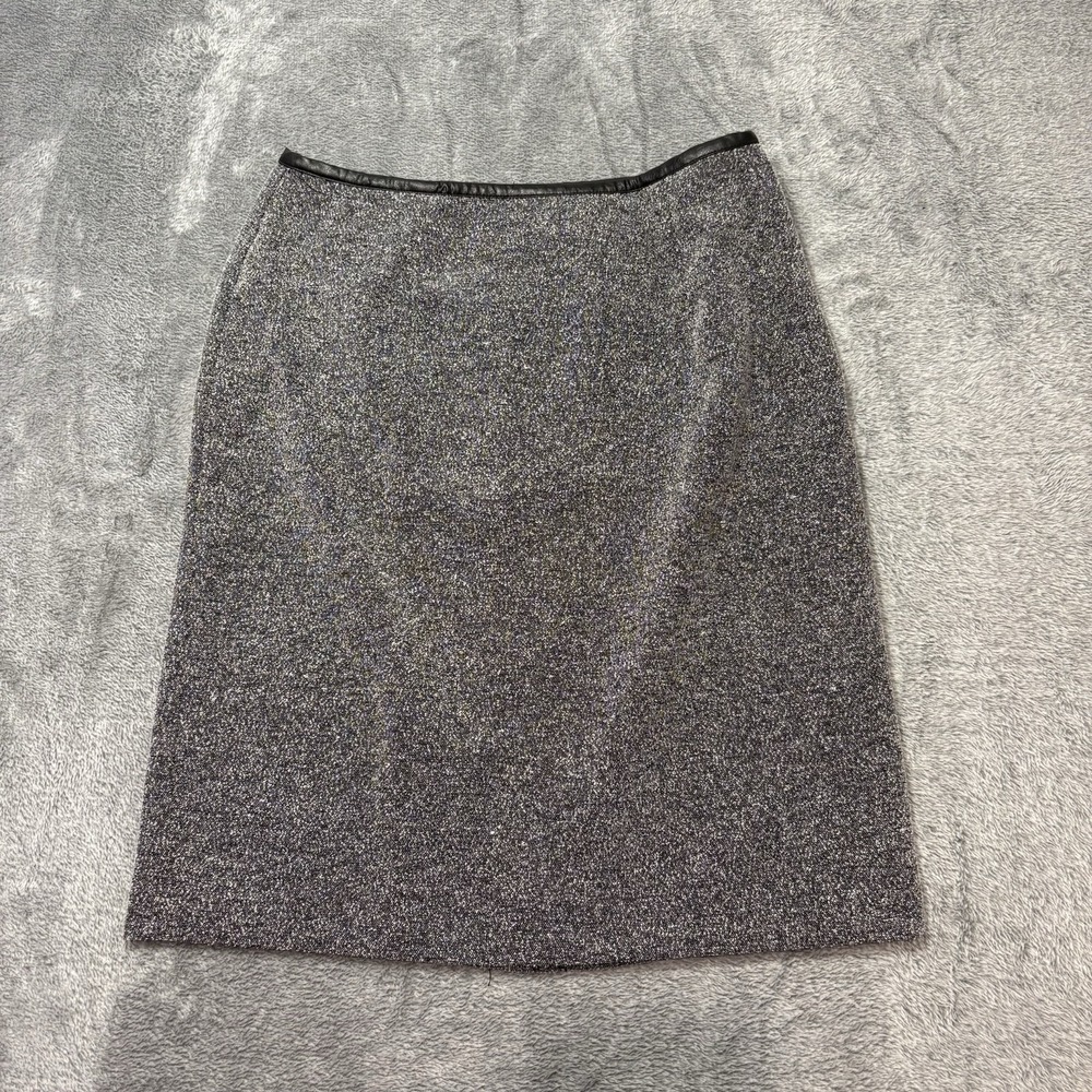 AGB Eye California Tweed Career Skirt Womens 12 Gray‎ Black Lined Office